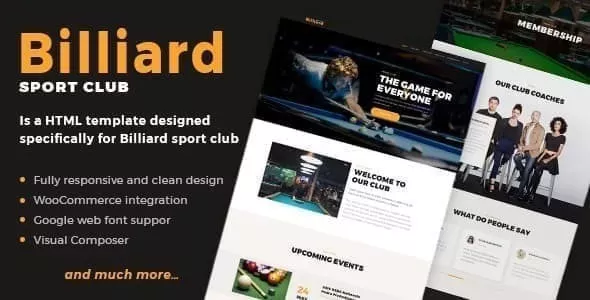 Billiard v1.1.7 - Creative Sporting WordPress Theme