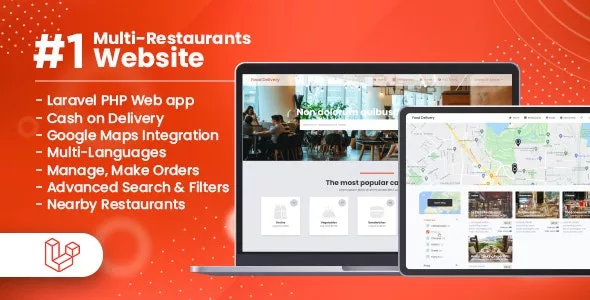 Customer Website for Multi-Restaurants Laravel App