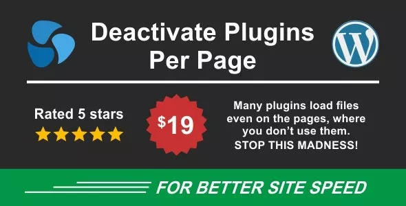 Deactivate Plugins Per Page v1.16.0 - Improve WordPress Performance