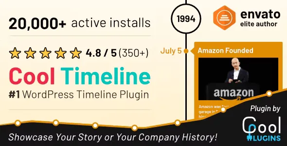 Cool Timeline Pro v4.6.2 - Horizontal & Vertical Timeline Plugin for WordPress