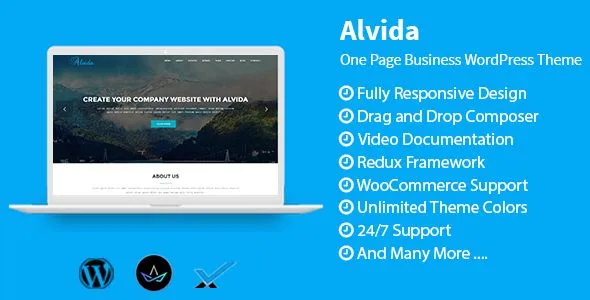 Alvida v1.3 - One Page Business WordPress Theme