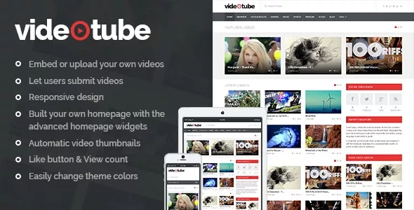 VideoTube v3.4.5 - Responsive Video WordPress Theme