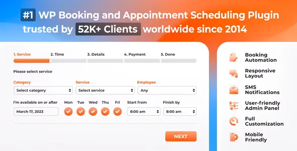 Bookly Pro v7.5 - Appointment Booking and Scheduling Software System
