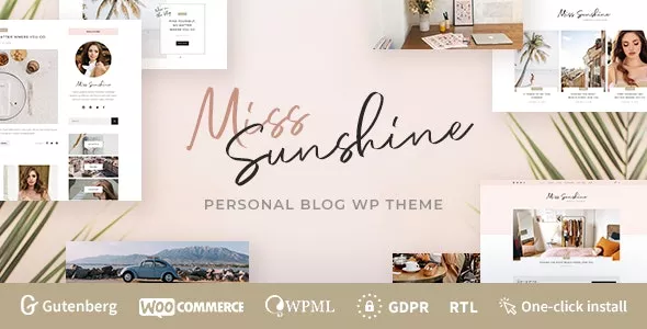 Miss Sunshine v1.1.2 - Women Lifestyle Blog WordPress Theme