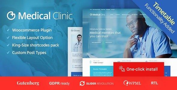 Medical Clinic v1.3.0 - Doctor and Hospital Health WordPress Theme