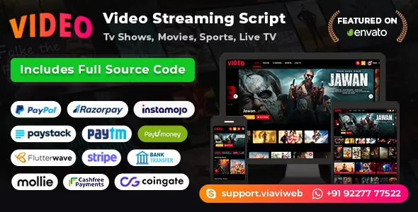 Video Streaming Portal v2.2 - TV Shows, Movies, Sports, Videos Streaming, Live TV