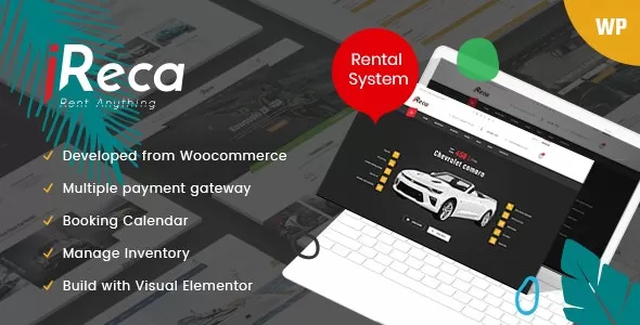 Ireca v1.6.7 - Car Rental Boat, Bike, Vehicle, Calendar WordPress Theme