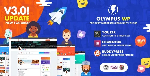 Olympus v4.4.1 - Social Networking WordPress Theme