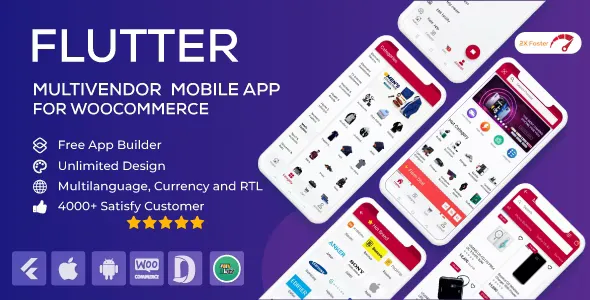 Flutter Multivendor Mobile App for WooCommerce v2.1