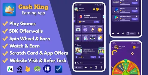 Cash King v8.0 - Android Earning App with Admin Panel