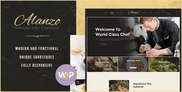 Alanzo v1.1.0 - Personal Chef & Wedding Catering Event WordPress Theme