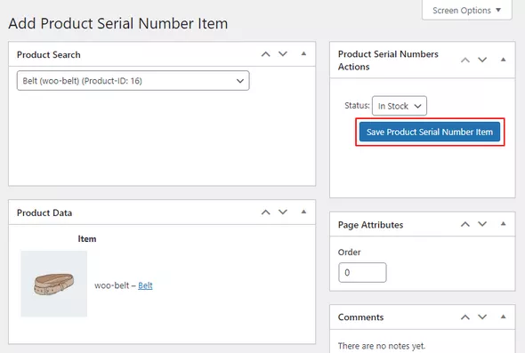 WooCommerce Product Serial Numbers v1.2.0
