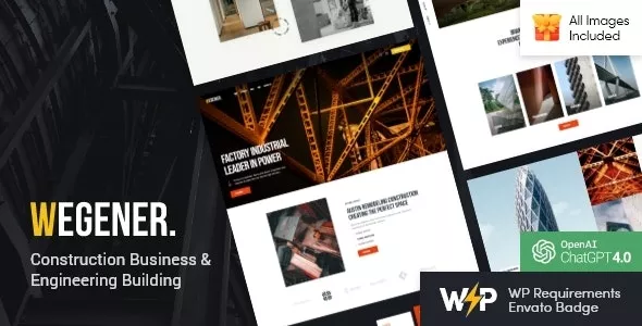 Wegener v2.0.0 - Construction Business & Engineering Building WordPress Theme