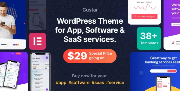 Custar v1.2.7 - Software & App WordPress Theme