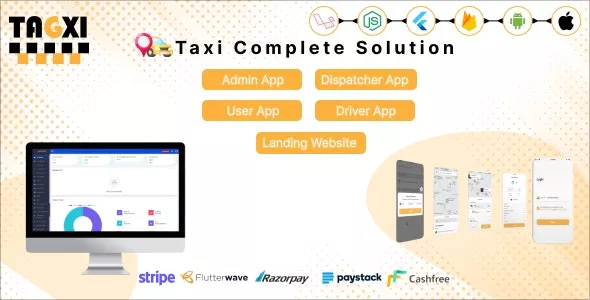 Tagxi ​​v2.10 - Flutter Complete Taxi Booking Solution