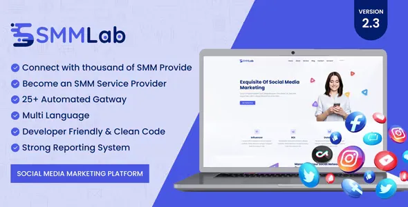 SMMLab v2.0 - Social Media Marketing SMM Platform