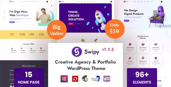 Swipy v1.1.2 - Creative Agency WordPress Theme