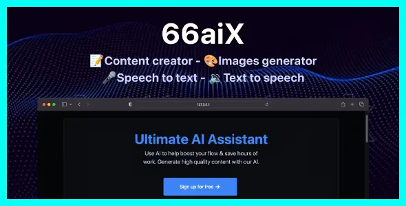 66aix v19.0.0 - AI Content, Chat Bot, Images Generator & Speech to Text (SAAS)