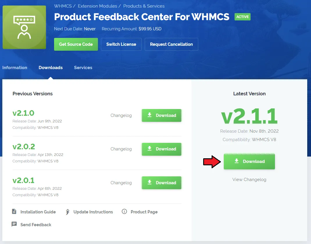 Product Feedback Center for WHMCS v2.1.3