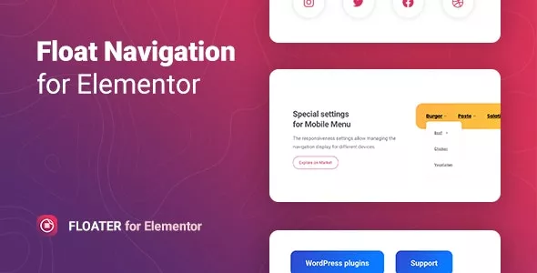 Floater v1.0.3 - Sticky Navigation Menu for Elementor
