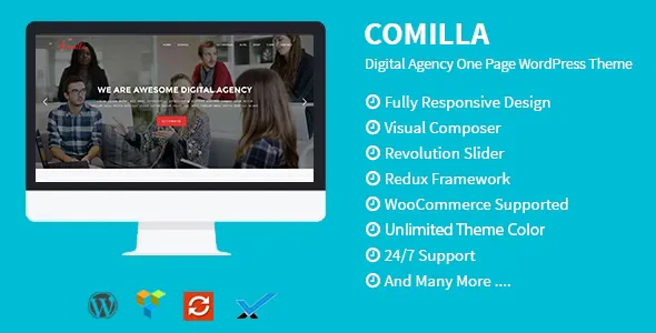 Comilla v1.6 - Digital Agency One Page WordPress Theme