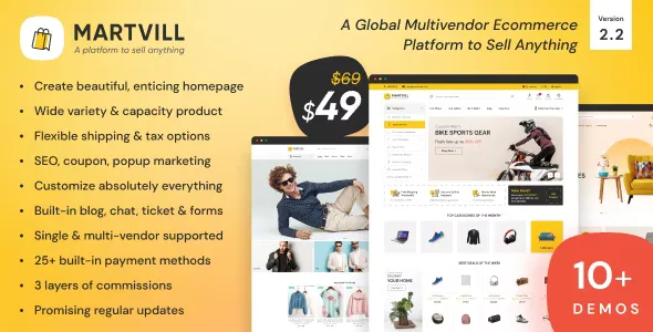 Martvill v2.2.0 - A Global Multivendor Ecommerce Platform to Sell Anything