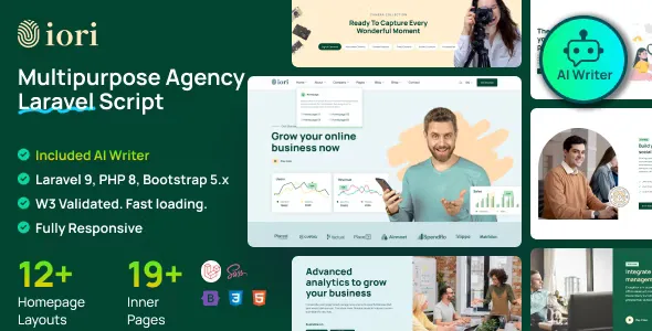 Iori v1.5.0 - Business Website for Company, Agency, Startup with AI Writer Tool & Shopping Cart