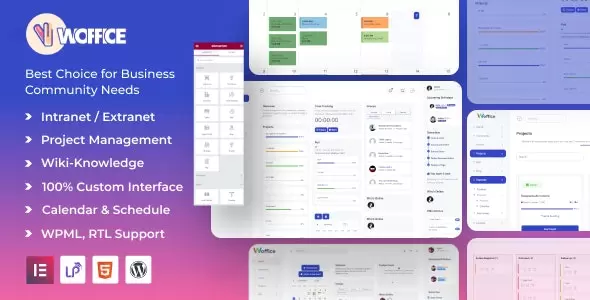 Woffice v5.3.7 - Intranet, Extranet & Project Management WordPress Theme