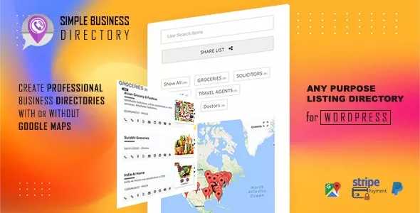 Simple Business Directory with Maps, Store Locator, Distance Search v15.0.5