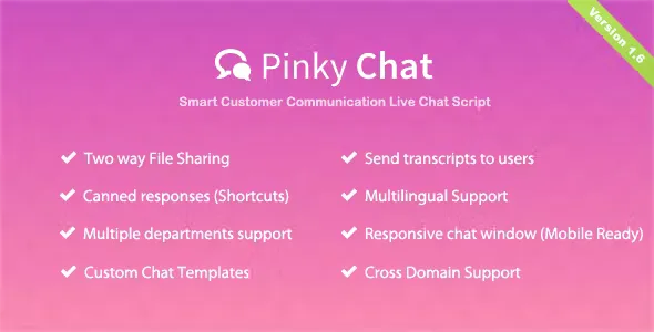Pinky Chat v1.6 - Live Chat Support Script