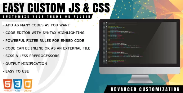 Easy Custom JS and CSS v1.1.2 - Extra Customization for WordPress