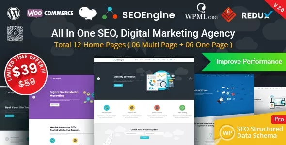 SEO Engine v2.0.1 - Digital Marketing Agency WordPress Theme