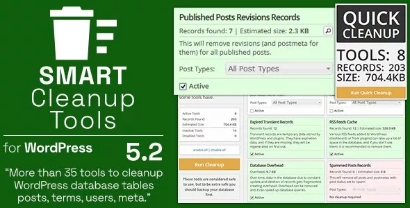 Smart Cleanup Tools v5.3 - Plugin for WordPress
