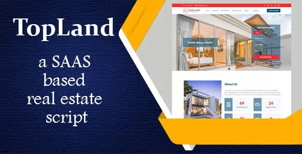 TopLand v1.1 - Laravel Real Estate Agency Portal with SaaS