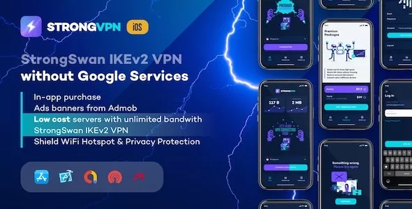StrongVPN v1.3.0 - StrongSwan IKEv2 VPN stable & free VPN proxy for iOS