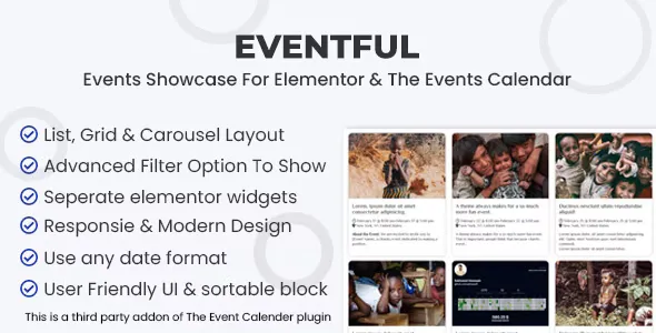 Eventful - Events Showcase for Elementor and The Events Calendar