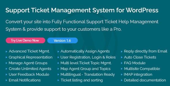 Support Ticket Management System for WordPress v1.8