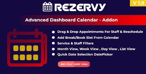Rezervy - Drag & Drop, Month, Week, Day , List View & Filters Appointments Calendar (Add-On) v1.9