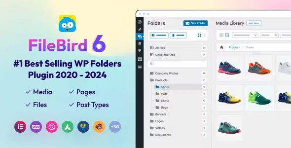 FileBird v6.0.8 - Media Library Folders