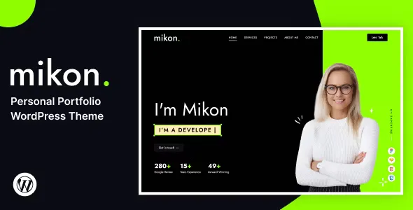 Mikon - Personal Portfolio WordPress Theme