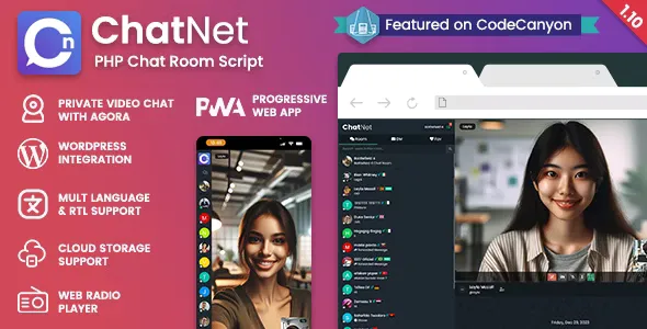 ChatNet v1.10 - PHP Chat Room & Private Chat Script