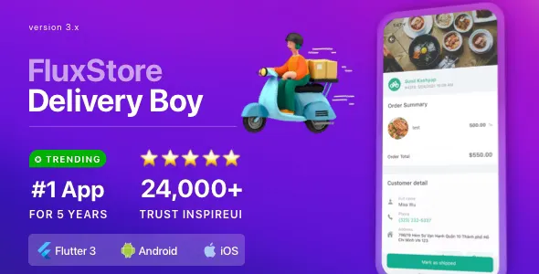 FluxStore Delivery Boy v3.13.6 - Flutter App for Woocommerce