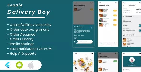 Foodie Delivery Boy for Foodie Multi-Restaurants Flutter App v2.0.0