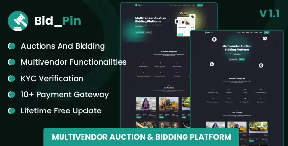 Bid_Pin v1.1.0 - Multivendor Auction & Bidding Platform
