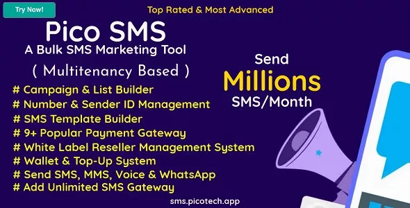 PicoSMS v5.2 - A Bulk SMS Marketing Tool