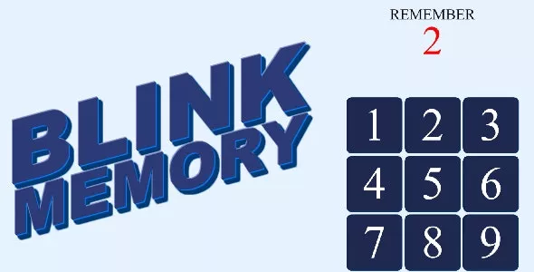 Blink Memory HTML5 Game