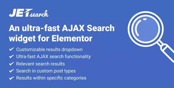 JetSearch v3.4.3 - AJAX Search Widget for Elementor