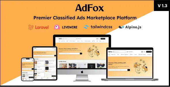 AdFox v1.2 - Dual-Experience Classified Ads with App-Like Feel on Mobile & Web Interface