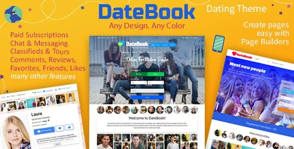 DateBook v4.6.7 - Dating WordPress Theme
