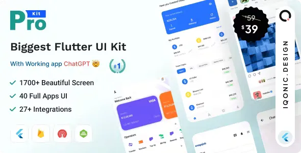 Prokit Flutter v6.5.0 - Best Selling Flutter UI Kit with Chat GPT App